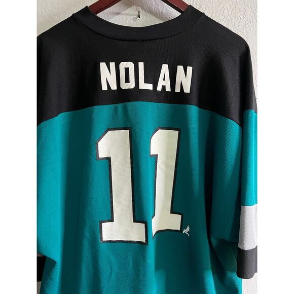 Vintage San Jose Sharks Shirt Mens XXL Nolan 11 Teal NHL Hockey Logo 7 USA - Picture 6 of 12